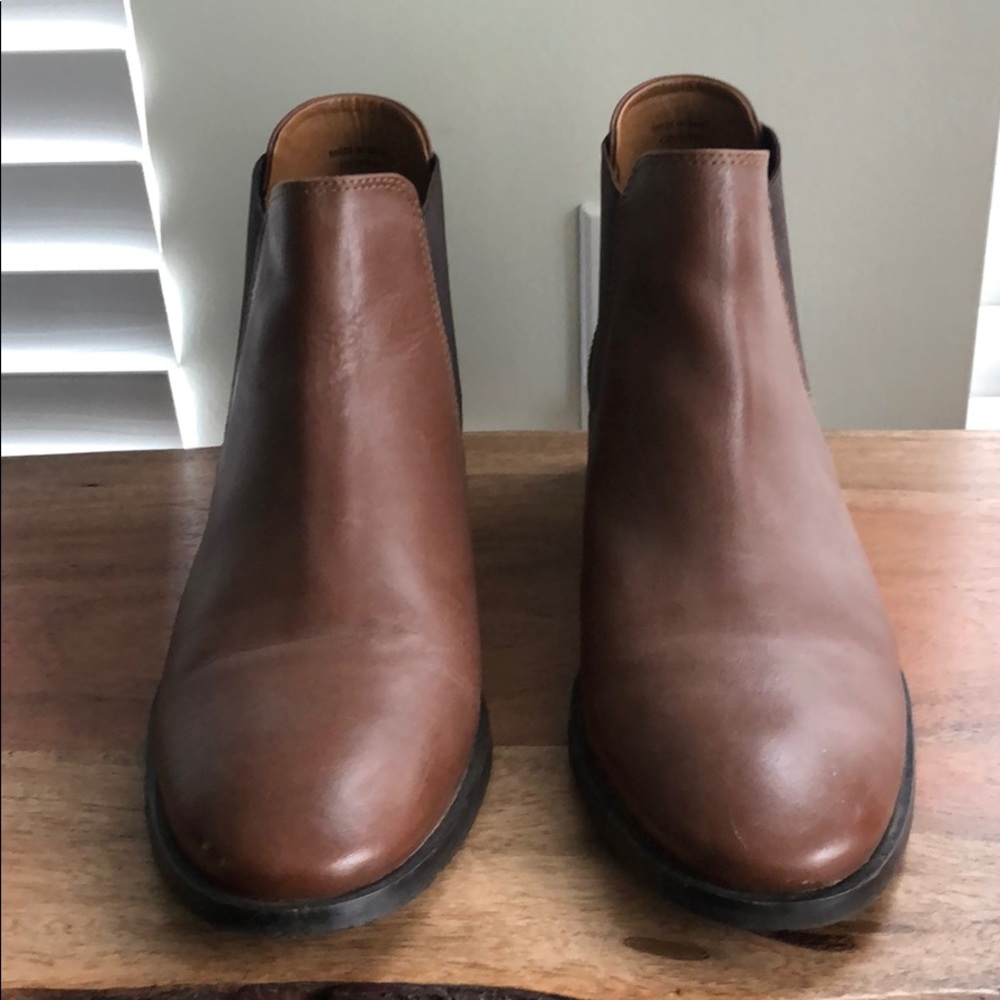 Top shop brown leather Chelsea boots size UK7/EU40